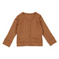 Baby Girl Solid Color Modal Cotton Pit Strip V-Neck Cardigan