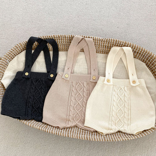 Autumn Solid Color Knitted Overalls Quality