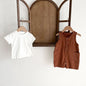 Baby Girls Solid Top Combo Strips Overalls In Sets