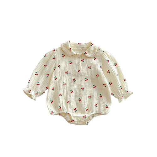 Ditsy Flower Pattern Doll Neck Onesies
