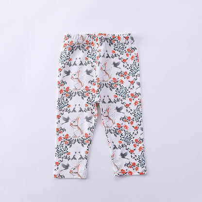 Print Pattern Hoodie & Pants Sets Outfits