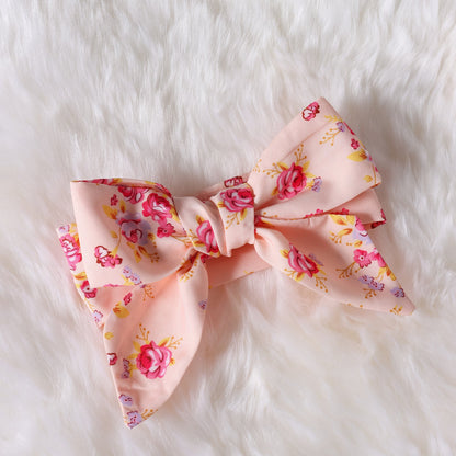 Baby Girl Flower Graphic A-Line Onesies Dress & Headband