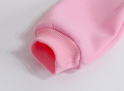 Baby Girl Flower Patched Pattern Thickened Autumn Hoodies