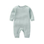 Baby Solid Color Long Sleeve Soft Cotton Rompers Home Clothes