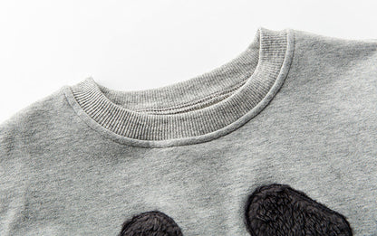 Baby Cartoon Pattern Long Sleeved Onesies Combo Striped Pantihose Sets