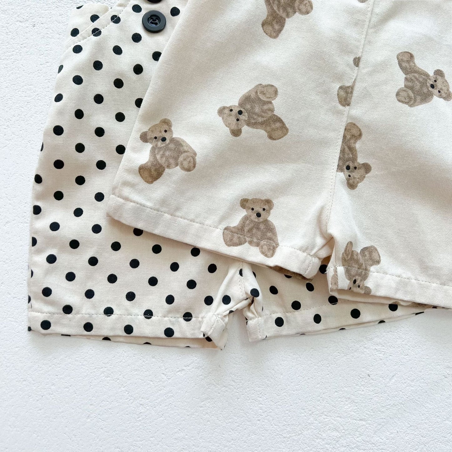 Baby Girls Bear Print Top Combo Overalls In Sets