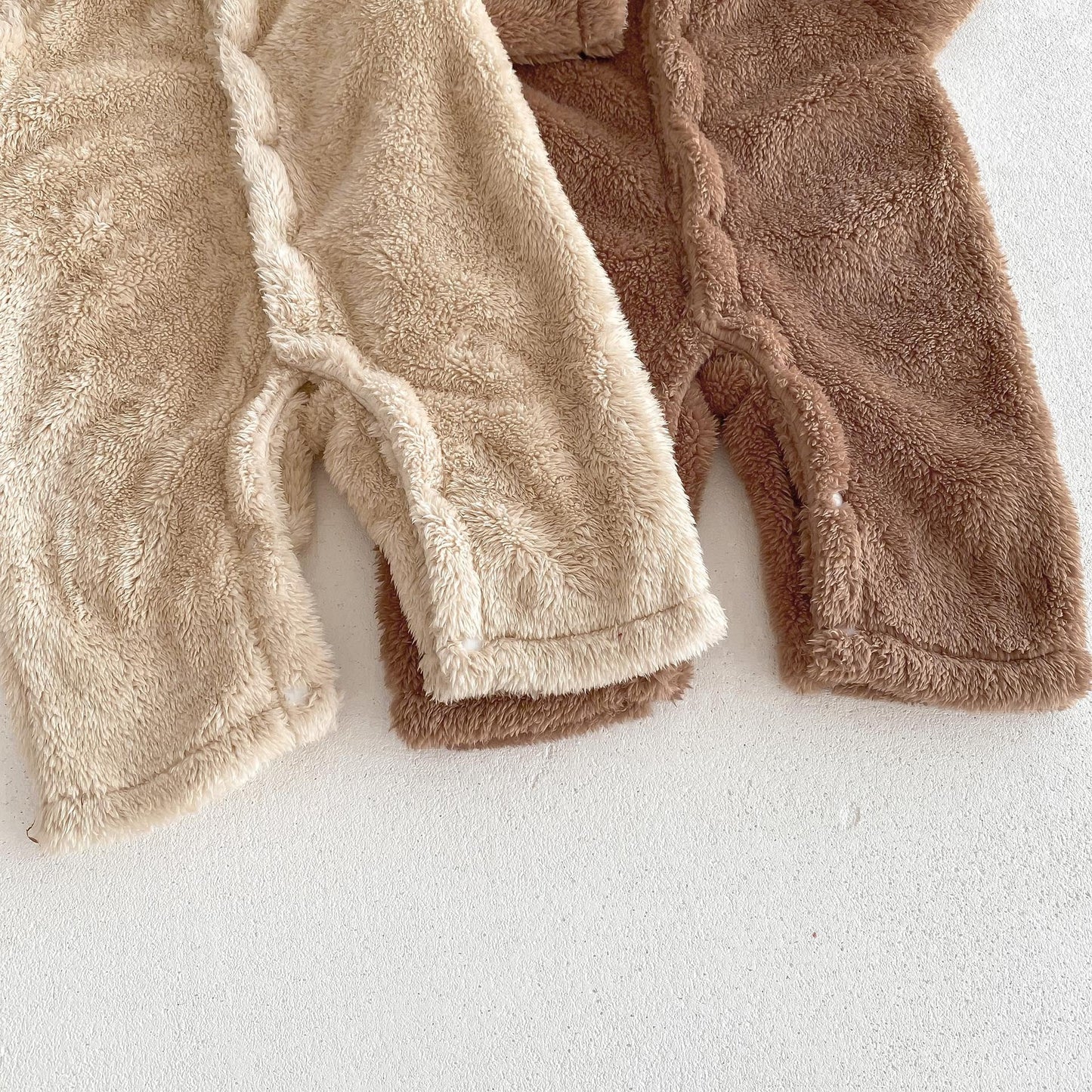 Infant Baby Little Bear Thicken Long Sleeve Jumpsuit In Winter
