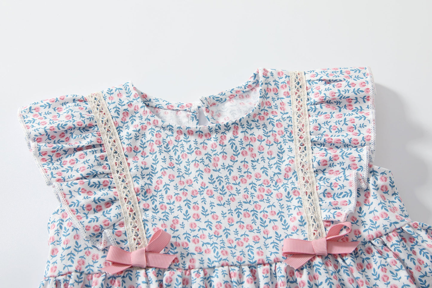 Baby Girls Floral Print Sleeveless Dress Combo Pink Solid Pants With
