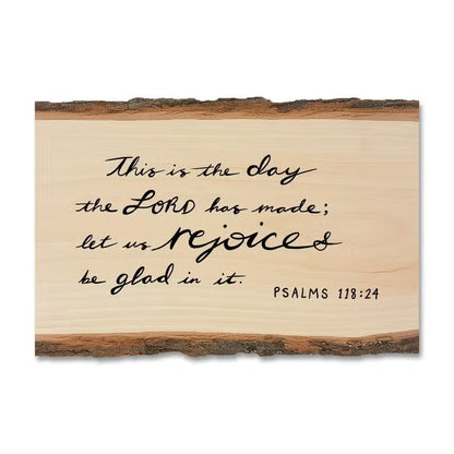 Psalms 118:24 Scripture - Wood Magnet- Verse