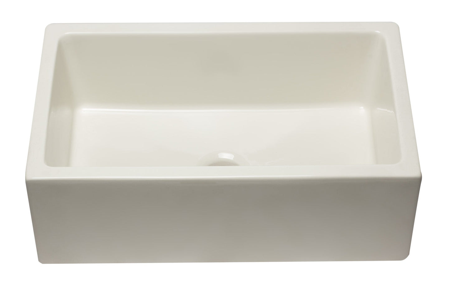 ALFI brand AB3018HS Reversible Smooth / Fluted Single Bowl Fireclay Farm Sink