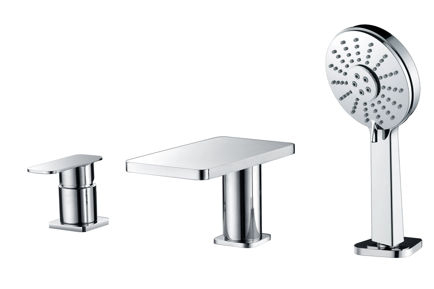 ALFI brand AB2879 Deck Mounted Tub Filler with Hand Held Showerhead