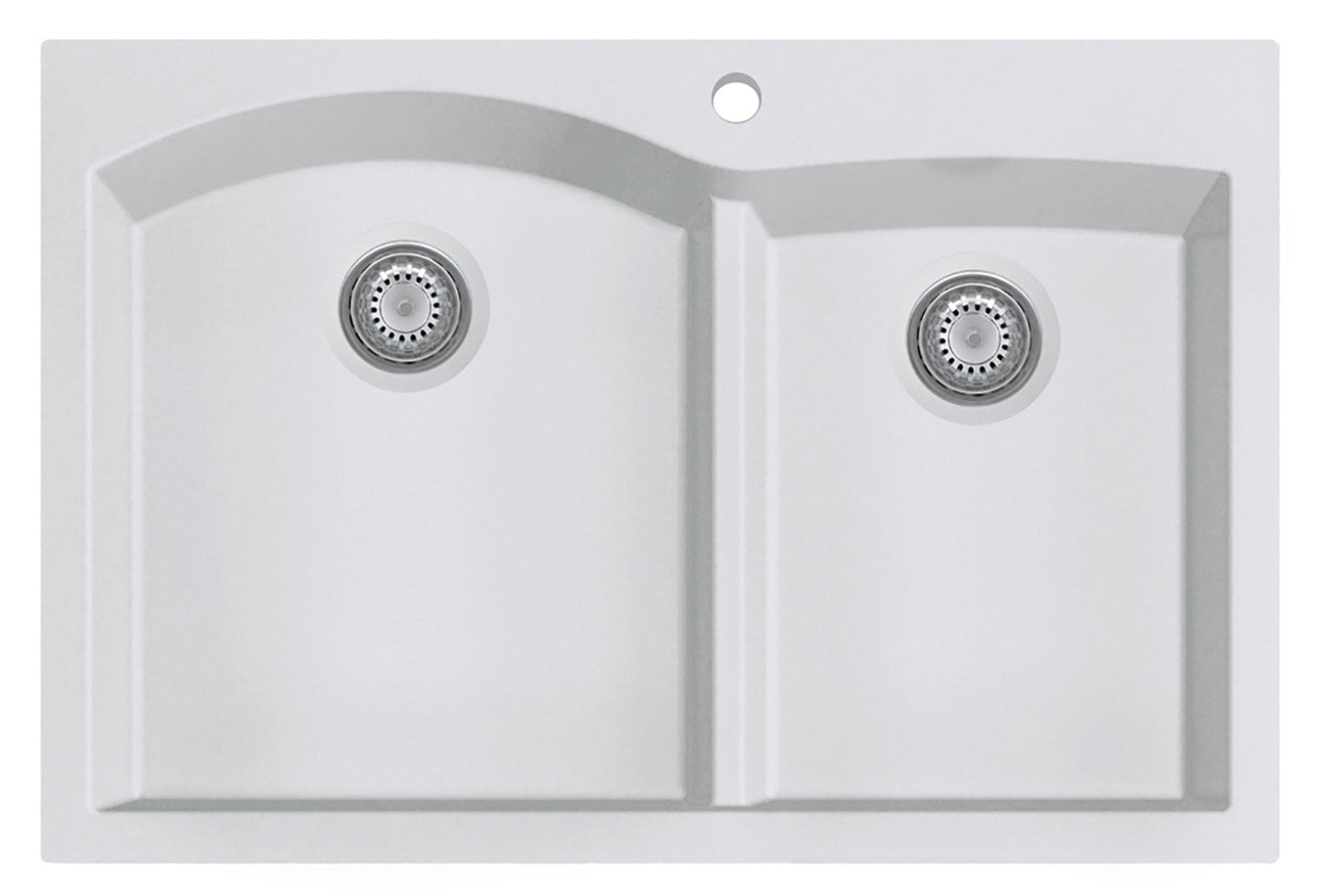 ALFI brand AB3320DI 33" Double Bowl Drop In Granite Composite Kitchen Sink