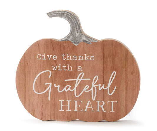 Pumpkin Sign w/ Sentiment