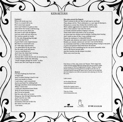 Saturday's Kids / Kids Return (10" VINYL) | Near Mint (NM or M-) Near Mint (NM or M-)