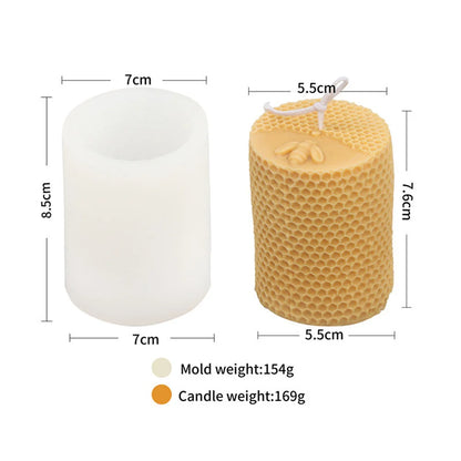 3D Honeycomb Beeswax Aromatherapy Handmade Candle With Mold
