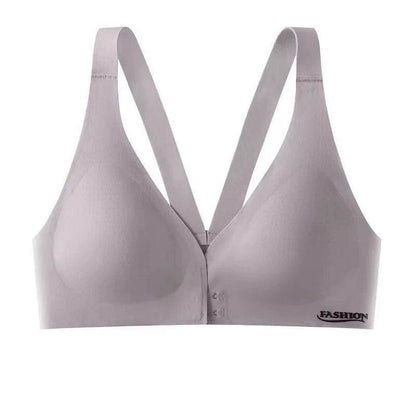 Front Open Seamless Push-Up Bra Wireless Deep V Comfort