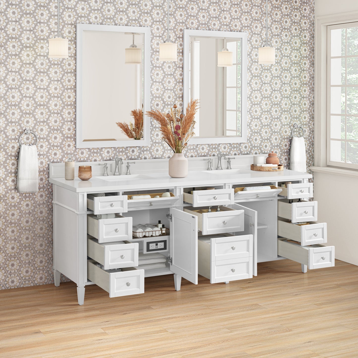 Brittany 84" Double Vanity in Bright White