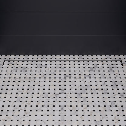 ALFI brand  ABLD36A 36" Modern Stainless Steel Linear Shower Drain  w/o Cover