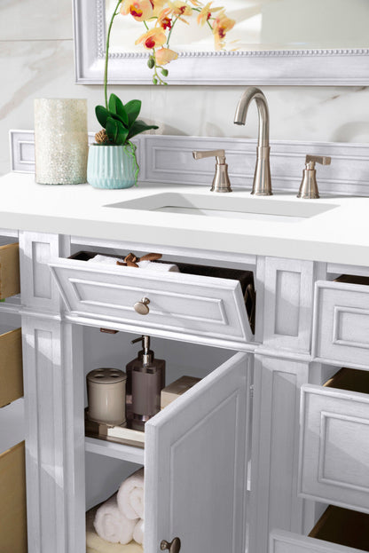 Bristol 60" Single Vanity Cabinet, Bright White