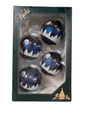 Midnight Haze Velvet 2 5/8" Ball with Spirit Of Christmas - 4 Piece Set