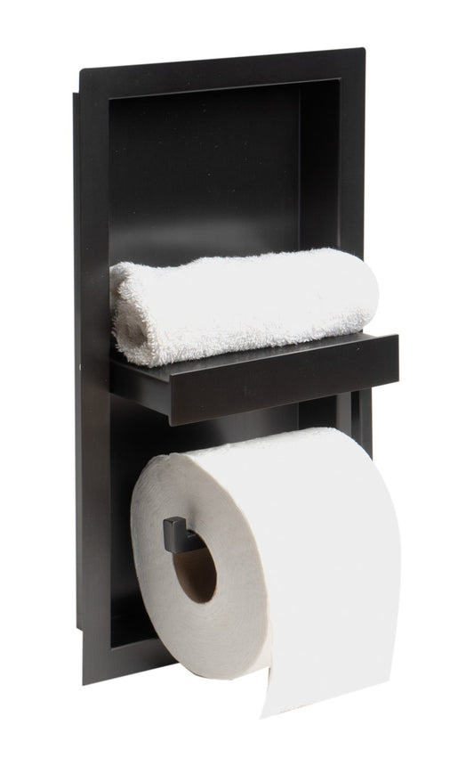 AlFI brand ABTPNP88 Stainless Steel Recessed Toilet Paper Holder Niche