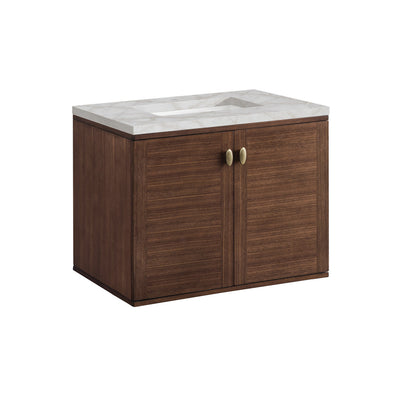 Amberly 30" Single Vanity Cabinet, Mid-Century Walnut