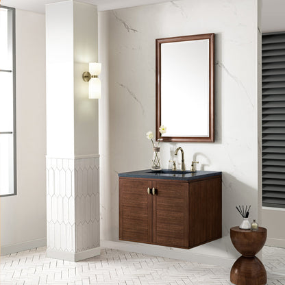 Amberly 30" Single Vanity Cabinet, Mid-Century Walnut