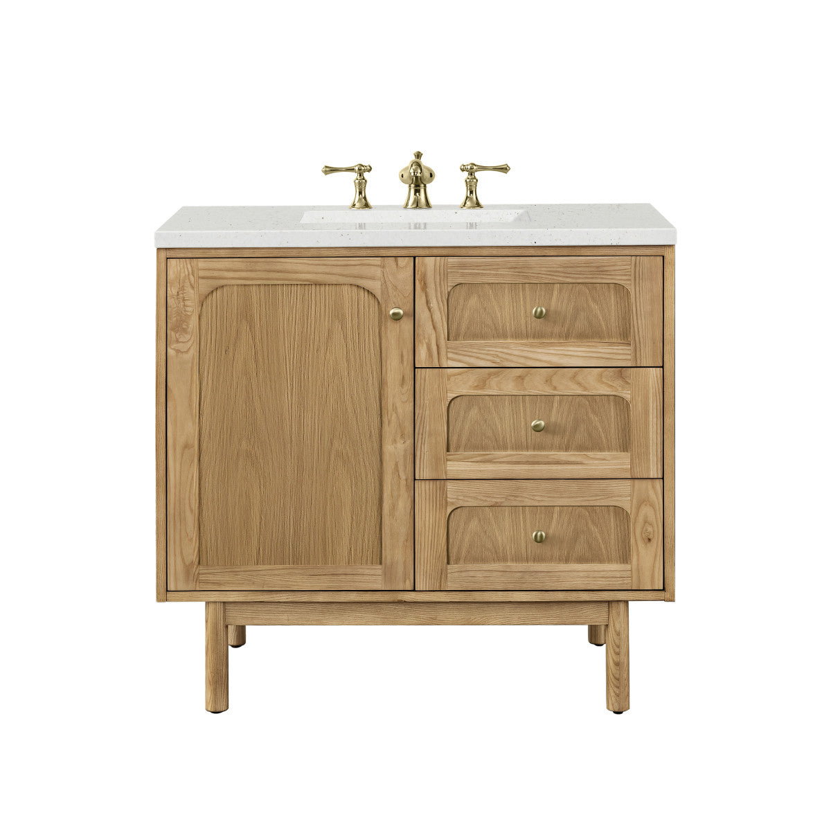 Laurent 36" Single Vanity Cabinet, Light Natural Oak