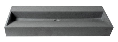 ALFI brand  ABCO48TR 48" Solid Concrete Gray Matte Trough Sink for the Bathroom