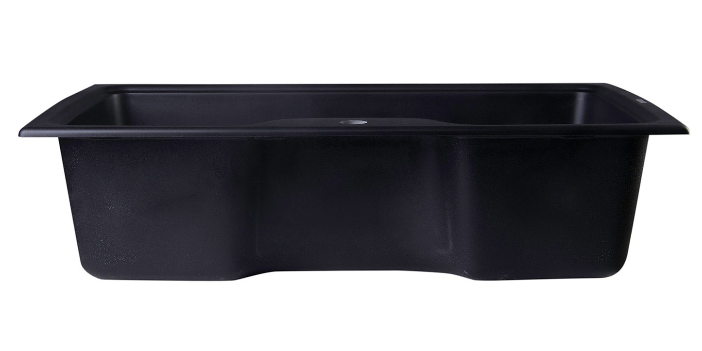 ALFI brand AB3520DI 35" Drop-In Single Bowl Granite Composite Kitchen Sink