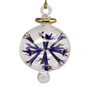 Blown Glass Pierced Starburst Ornament - Purple