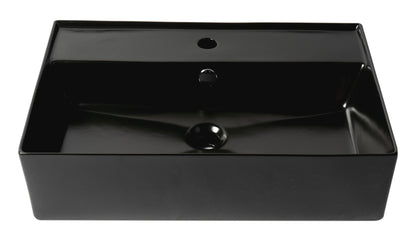 ALFI brand ABC901 24" Modern Rectangular Above Mount Ceramic Sink with Faucet Hole