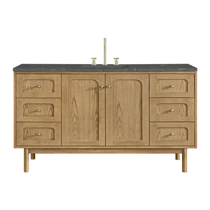 Laurent 60" Single Vanity, Light Natural Oak