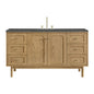 Laurent 60" Single Vanity, Light Natural Oak