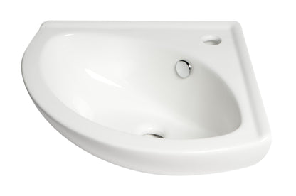 ALFI brand  ABC120 White 22" Corner Wall Mounted Ceramic Sink with Faucet Hole