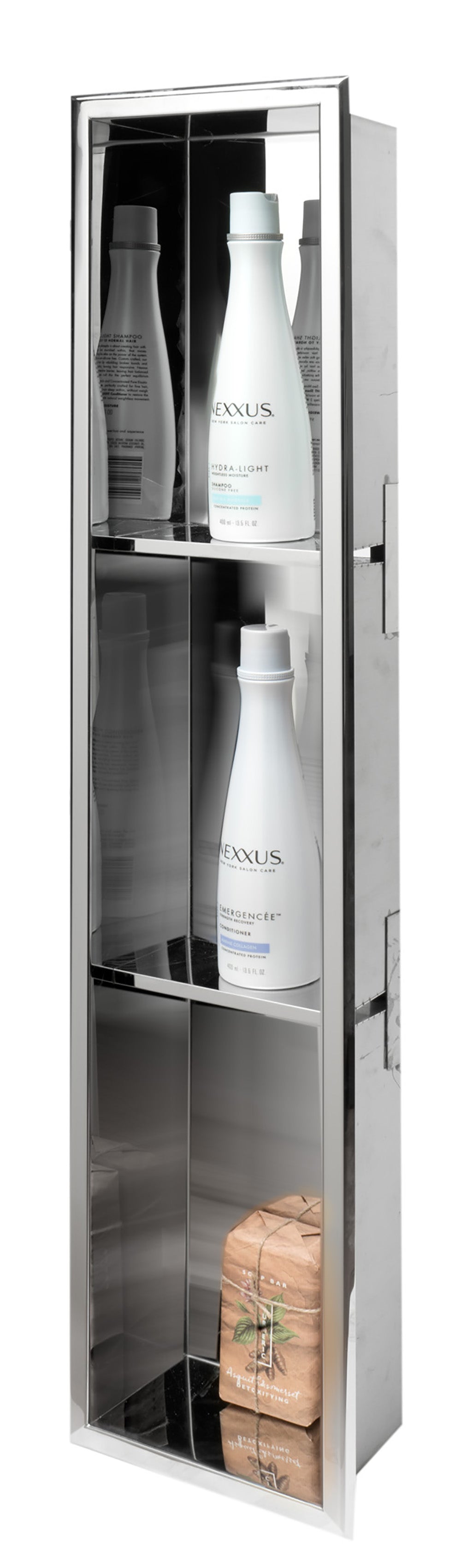 ALFI brand ABN0836 8 x 36 Vertical Triple Shelf Bath Shower Niche