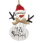 Charming Wooden Snowman Ornament