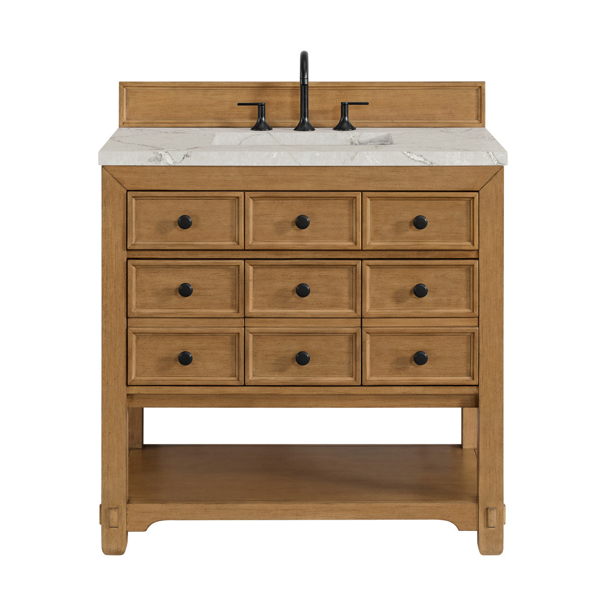 Malibu 36" Single Vanity Cabinet, Amber Birch