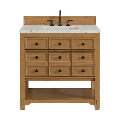 Malibu 36" Single Vanity Cabinet, Amber Birch