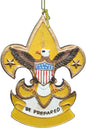 Boy Scout Shield Ornament - Fleur De Lis