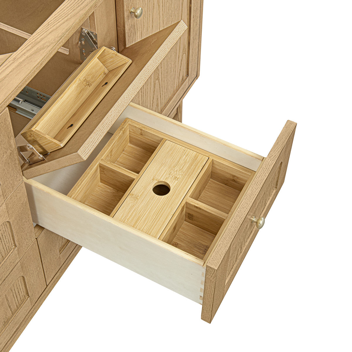 Laurent 60" Double Vanity, Light Natural Oak