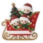 Sleigh With Gold Rails Family of 3 Ornament