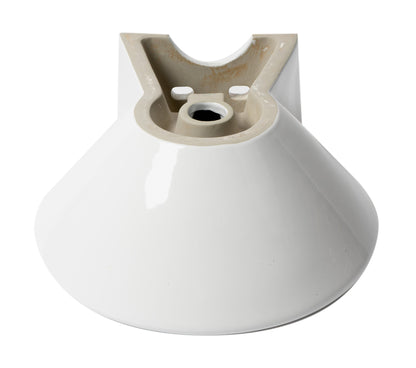 ALFI brand  ABC113 White 17" Round Wall Mounted Ceramic Sink with Faucet Hole