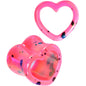 Black Speckled Pink Acrylic Heart Saddle Plug Set 4mm to 20mm