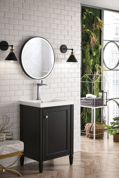 Britannia 24" Single Vanity with White Glossy Composite Stone Top