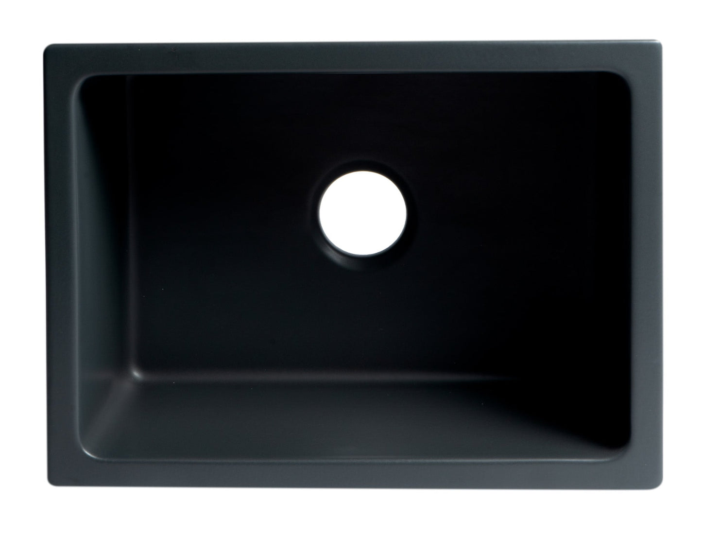 ALFI brand AB2418HS AB2418HS-B 24 inch Biscuit Reversible Smooth / Fluted Single Bowl Fireclay Farm Sink