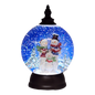 Lighted Spinning Water Globe - Caroling Snowman Family