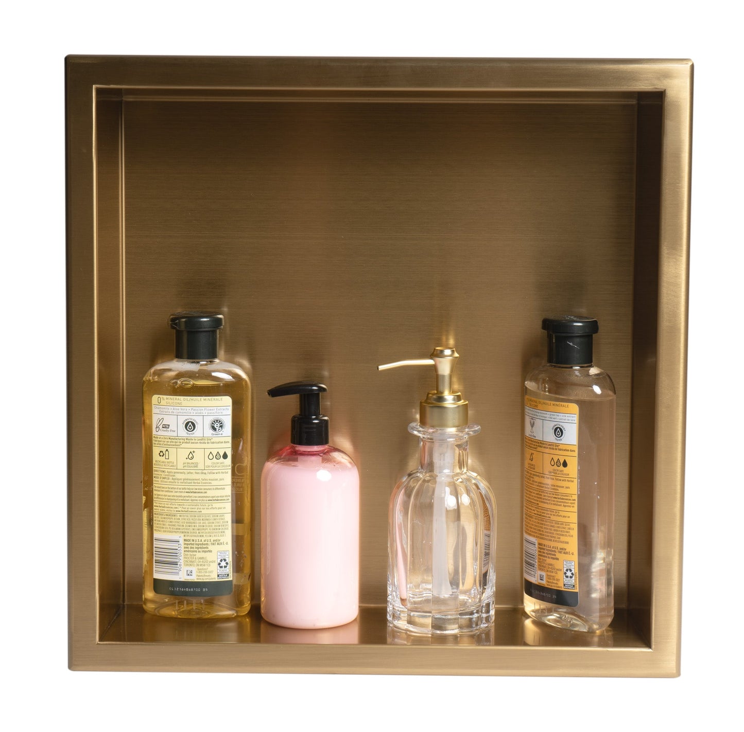 ALFI brand ABNP1616 16" x 16" Steel Square Single Shelf Shower Niche