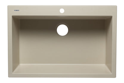 ALFI brand AB3322DI 33" Single Bowl Drop In Granite Composite Kitchen Sink
