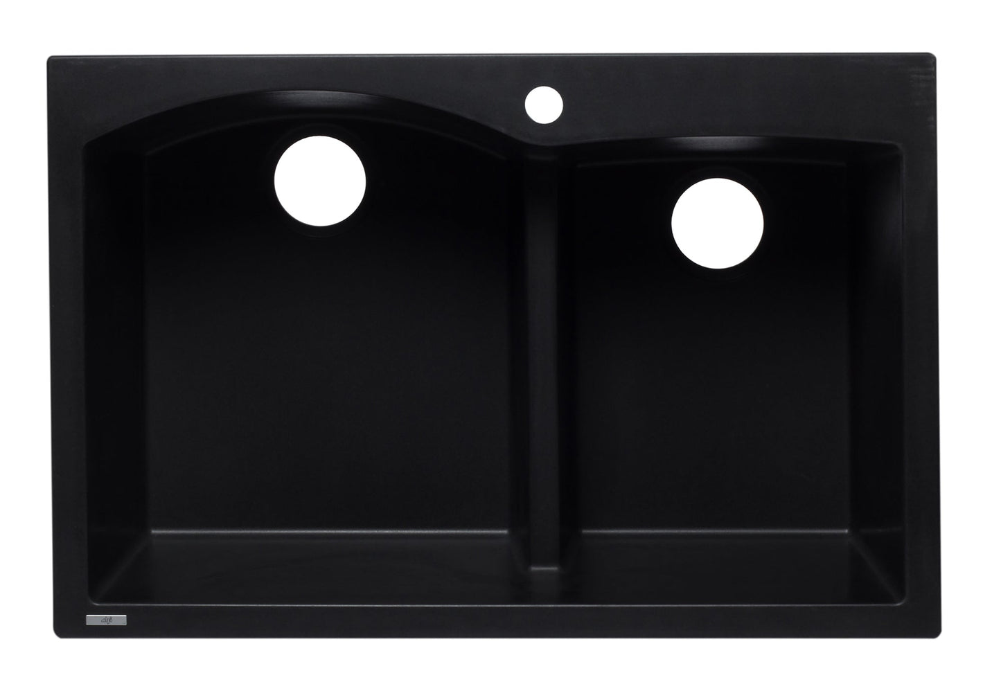 ALFI brand AB3320DI 33" Double Bowl Drop In Granite Composite Kitchen Sink